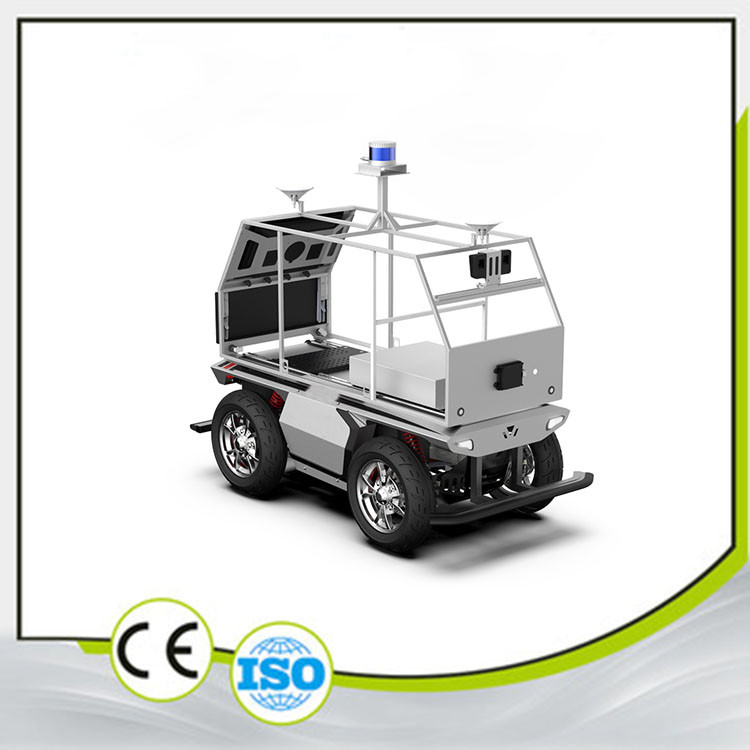UGV Outdoor Off Road 4 Tekerlekli Sürüş Robotu Şasi 48V Servo Motor Sürüş