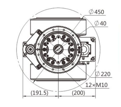 2300W Diametresi 300MM AGV Tekerlekli Motor Sürüşü Yatay İki Tekerlekli Gezegen Serisi Bir