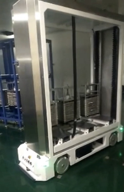 AGV Otomatik Yönlendirilmiş Araç Mcnamum Tekerlek Sürüşü Yan Döküm Teleskopik Yükseltme Platformu Yük 150kg Özel