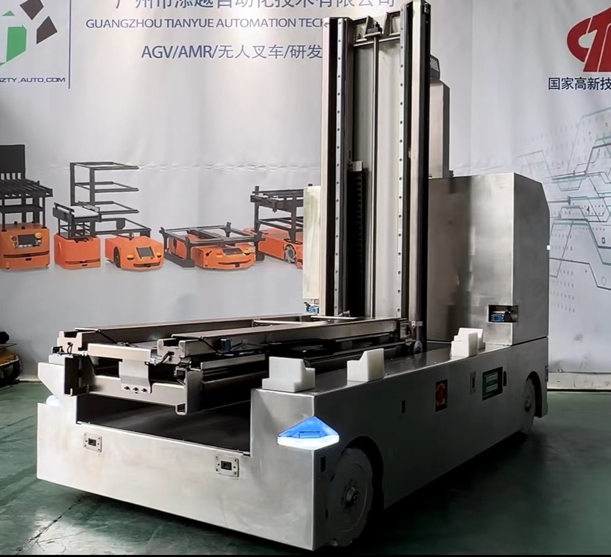 Tozsuz AGV Otomatik Kılavuzlu Araç LCD Panel Taşıma İleri Hareket Uzunlatma ve kaldırma