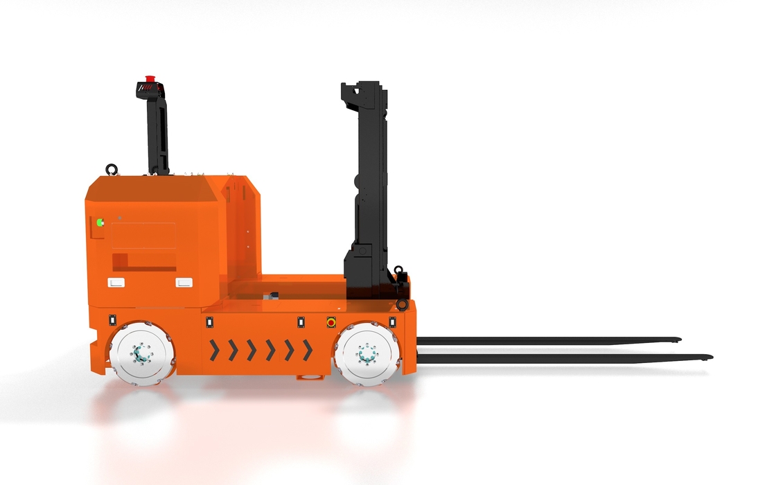 Yüksek hassasiyetli erişim Forklift AGV Malzeme taşıma yükü 1500KG Fork yüksekliği 1.6m