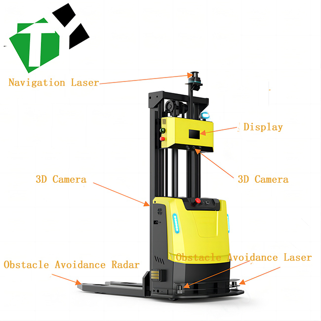 Safe Material Handling with Intelligent Unmanned Forklift Rated Load 0-5000KG and Laser Navigation System