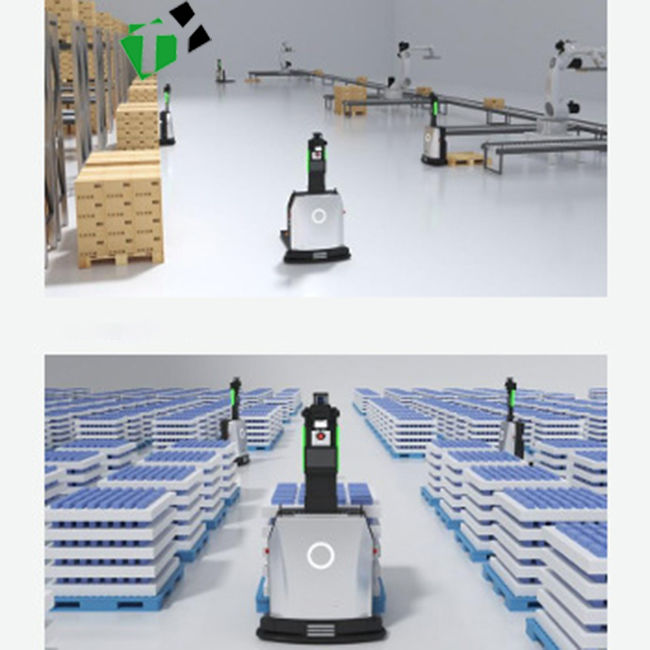 Electric Power Source Intelligent Unmanned Forklift with Laser/RFID Navigation and Customizable Appearance