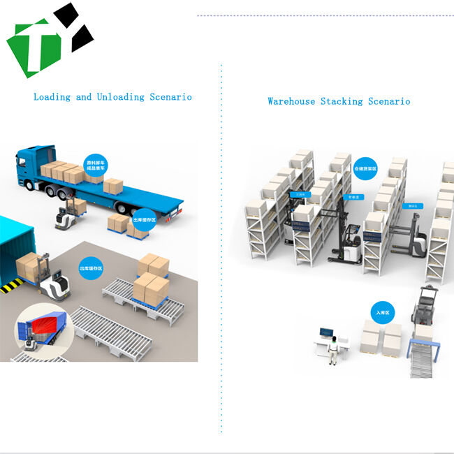 Intelligent Unmanned Forklift with 4m Maximum Lifting Height 1.2m/s Operating Speed and Lithium Iron Phosphate Battery