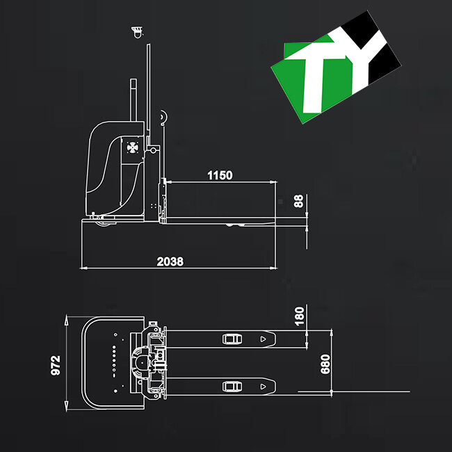 Intelligent Unmanned Forklift with 4m Maximum Lifting Height 1.2m/s Operating Speed and Lithium Iron Phosphate Battery