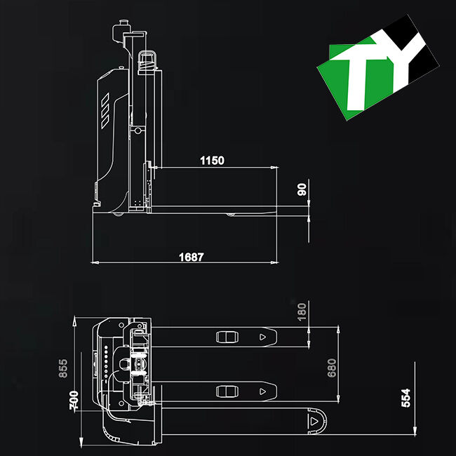 Intelligent Unmanned Forklift with Maximum Lifting Height 3m, Positioning Accuracy ±10mm, and 24V/200Ah Battery Capacity