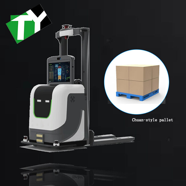 Intelligent Unmanned Forklift with 4m Maximum Lifting Height 1.2m/s Operating Speed and Lithium Iron Phosphate Battery