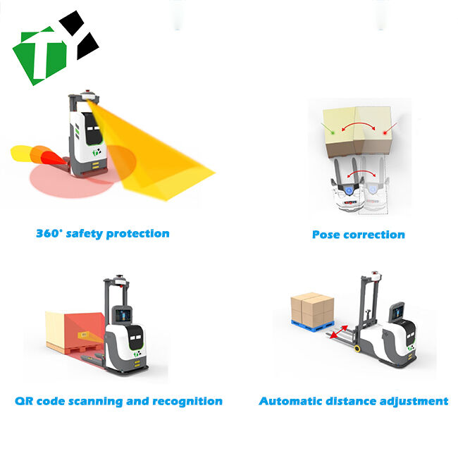 Intelligent Unmanned Forklift with Maximum Lifting Height 3m, Positioning Accuracy ±10mm, and 24V/200Ah Battery Capacity