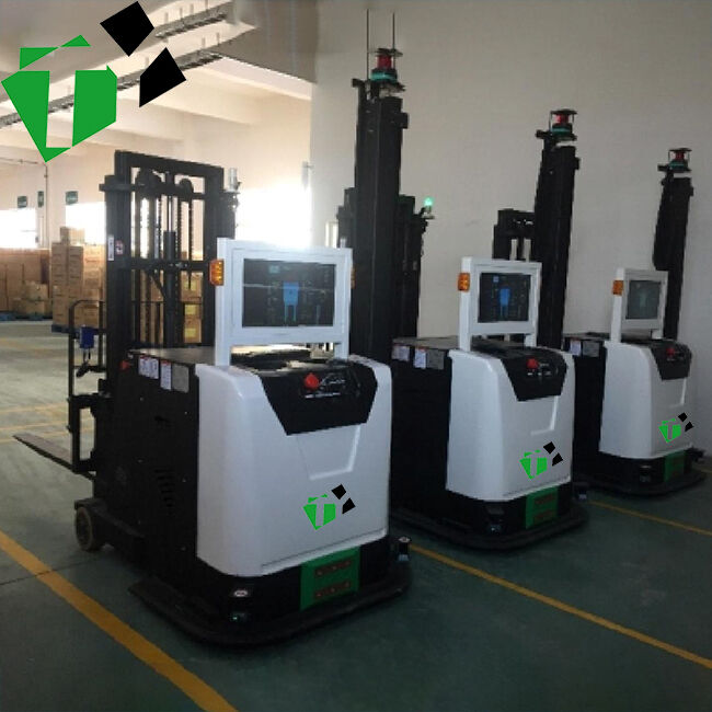 Intelligent Unmanned Forklift with LiDAR And Vision-based SLAM Navigation 1.2m/s Operating Speed and 48V/300Ah Battery Capacity