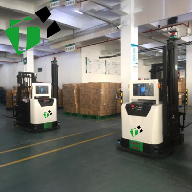 Intelligent Unmanned Forklift with LiDAR And Vision-based SLAM Navigation 1.2m/s Operating Speed and 48V/300Ah Battery Capacity