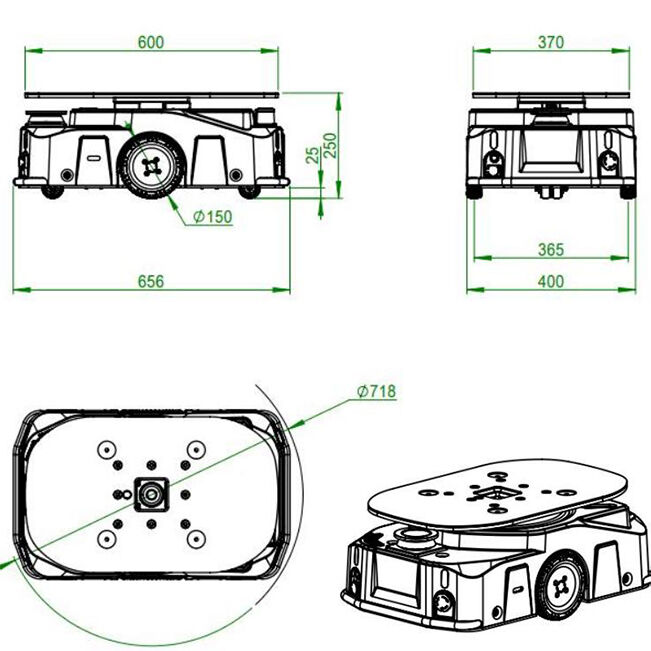 Smart AGV Robot with Comprehensive Endurance 8h 100KG Lifting Load and 1.5 M/s Maximum Speed for Efficient Material Handling