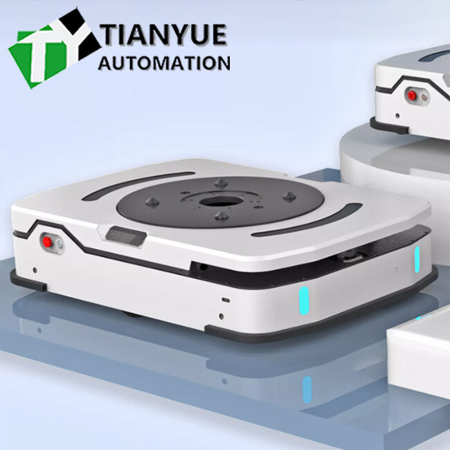 AGV Automated Guided Vehicle with 2000KG Lifting Load 70mm Lifting Height and Laser Radar Obstacle Avoidance