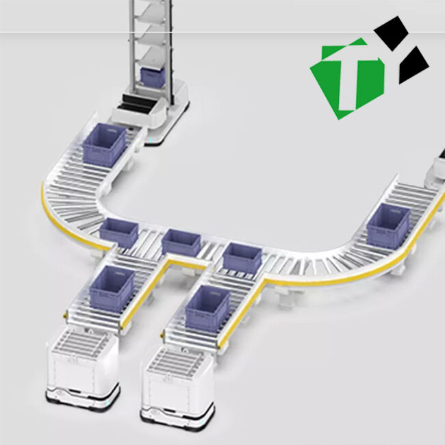 AGV Automated Guided Vehicle with 100KG-1000KG Rated Load 8 Hours Battery Life and Stainless Steel Shell