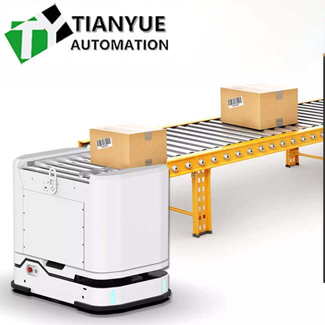 AGV Automated Guided Vehicle with 100KG-1000KG Rated Load 8 Hours Battery Life and Stainless Steel Shell