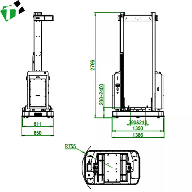 AMR Autonomous Mobile Robot with Servo Motor for Warehouse Pallet Handling featuring Navigation Accuracy ±5mm and 8h Comprehensive Endurance