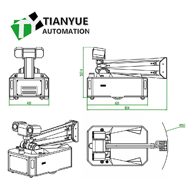AMR Autonomous Mobile Robot with Differential Wheel Drivetrain and Bidirectional Movement for Industrial Inspection
