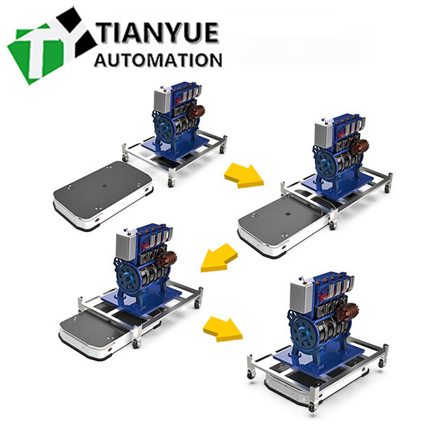 خودرو صنعتی AGV با 8 ساعت مقاومت جامع 40-100mm ارتفاع بلند کردن و حرکت همه جهت برای دستکاری مواد
