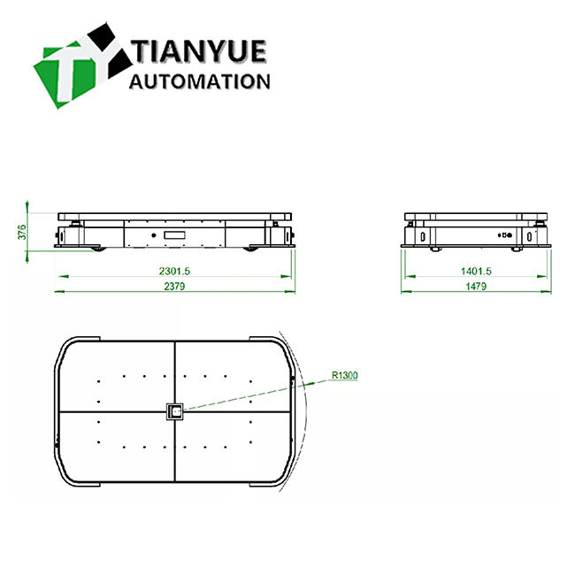Laser Radar Obstacle Avoidance AGV Robot with Polyurethane Tyre Material and Customized Table Size for Automated Material Transport
