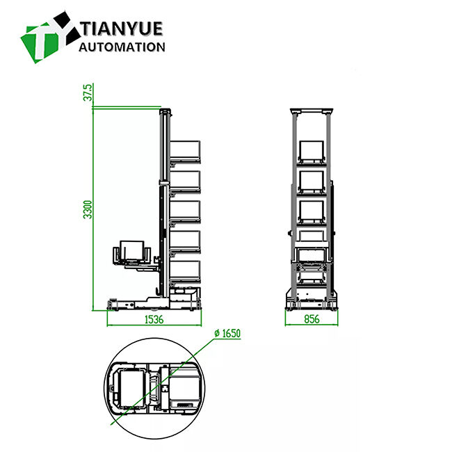 Three-Dimensional Warehousing Shuttle with 500 kg Load Capacity High-Strength Steel Frame and Customizable Dimensions