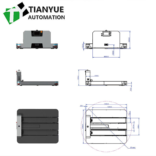 Intelligent Unmanned Forklift with LiDAR and Vision-based SLAM Navigation, 1000KG Load Capacity, and 8 Hours Battery Life