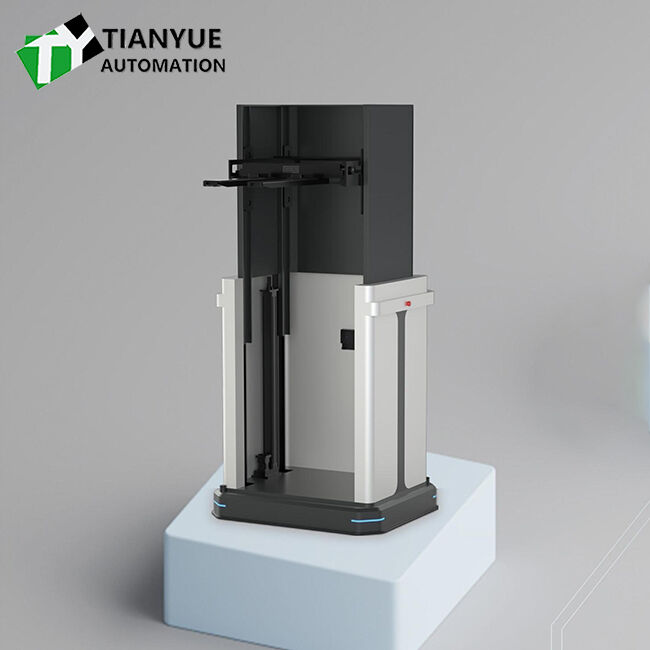 Modular Three-Dimensional Warehousing Shuttle with AGV Laser SLAM Navigation and Voice Light Display Screen