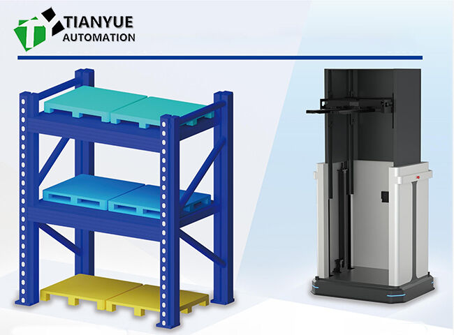 Modular Three-Dimensional Warehousing Shuttle with AGV Laser SLAM Navigation and Voice Light Display Screen