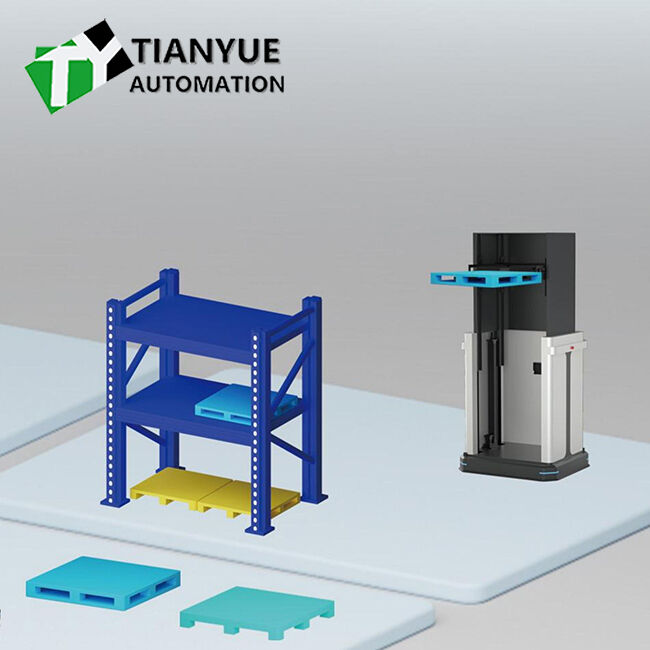 Modular Three-Dimensional Warehousing Shuttle with AGV Laser SLAM Navigation and Voice Light Display Screen