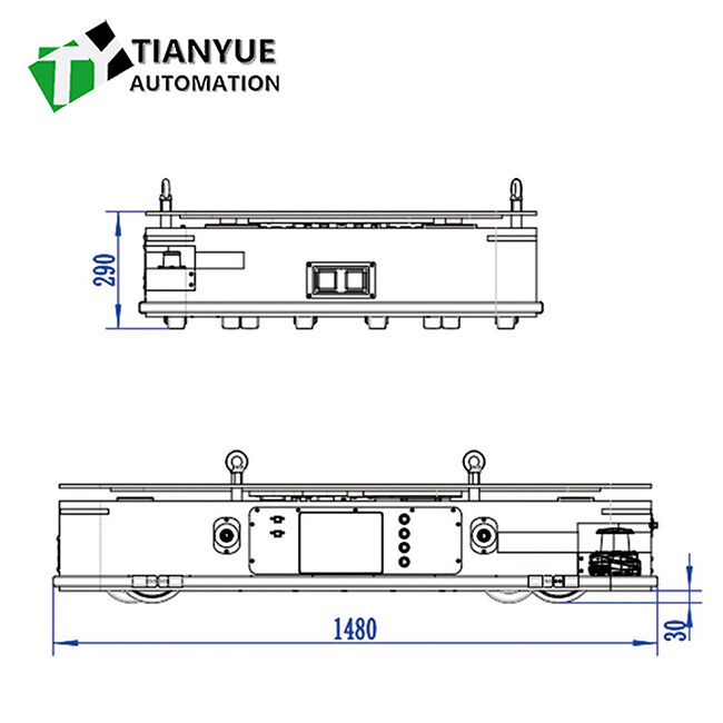 Movement Accuracy ±10mm AGV Automated Guided Vehicle with 2000 Kg Load Capacity and Laser Radar Obstacle Avoidance for Industrial Automation