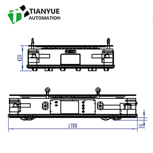 2000KG Load Weight AGV Automated Guided Vehicle for Precision Assembly with Obstacle Detection