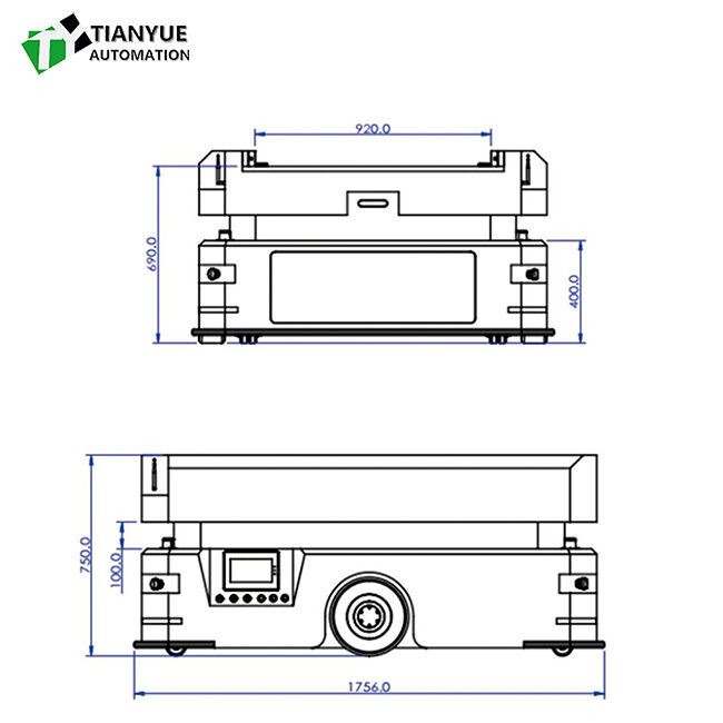 Servo Motor Chain-type Mobile AGV with Electromagnetic Brake System and 360-degree Spin In Place