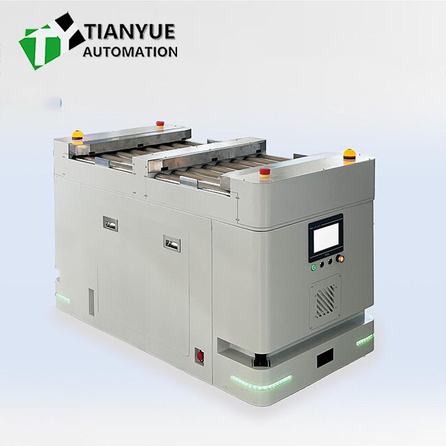 Roller-type Transfer AGV with ±10mm Navigation Accuracy, 100KG Load Capacity, and Customizable Dimensions
