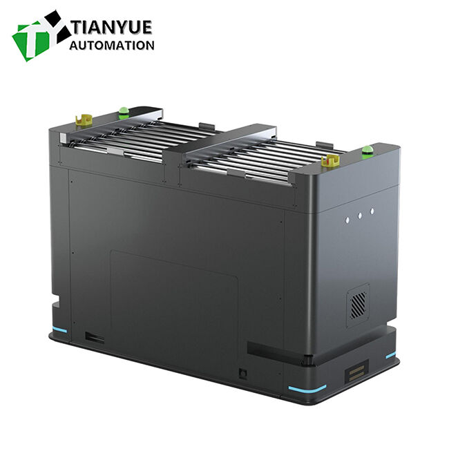 Roller-type Transfer AGV with ±10mm Navigation Accuracy, 100KG Load Capacity, and Customizable Dimensions