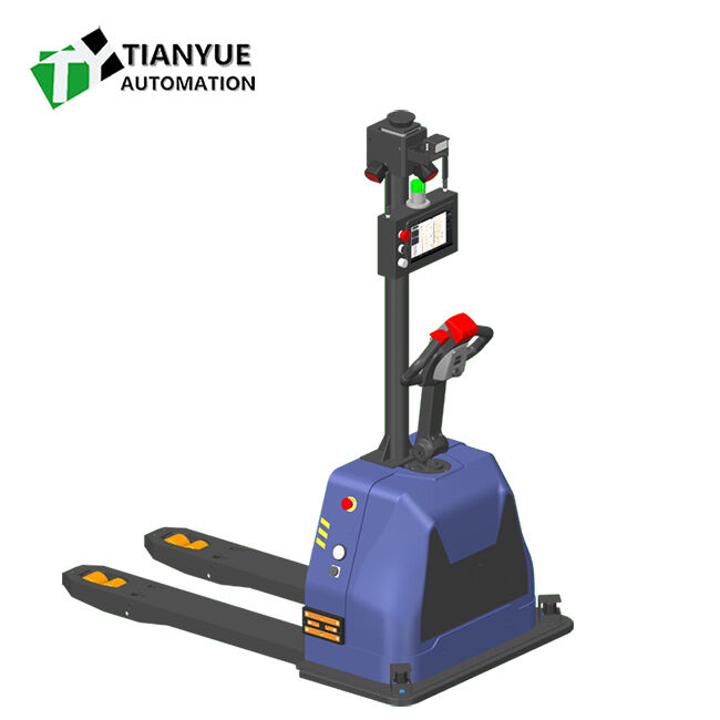 Интеллектуальный беспилотный вилочный погрузчик с грузоподъемностью 1500 кг, литий-железофосфатной батареей и минимальной шириной прохода 1335 мм