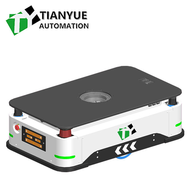 Smart AGV Robot with 360-degree Spin In Place, Customizable Load Capacity, and Servo Steering for Factory Automation