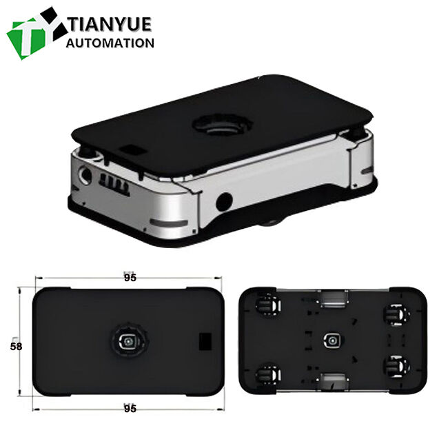 Smart AGV Robot with 360-degree Spin In Place, Customizable Load Capacity, and Servo Steering for Factory Automation