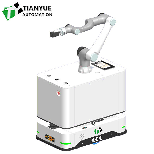 AMR Autonomous Mobile Robot with ±1° Angular Accuracy Featuring Lidar Obstacle Avoidance and Robot Arm Payload