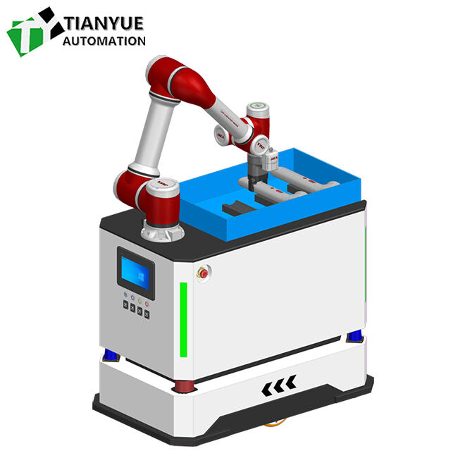 AMR Autonomous Mobile Robot with ±1° Angular Accuracy Featuring Lidar Obstacle Avoidance and Robot Arm Payload