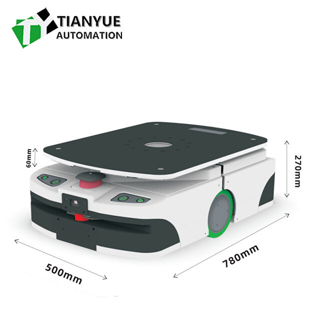 পলিউরেথেন টায়ার উপাদান শিল্প অটোমেশনের জন্য সার্ভো স্টিয়ারিং এবং ডুয়াল রুমার হুইল ড্রাইভ সহ অটোমেটেড গাইডেড যানবাহন