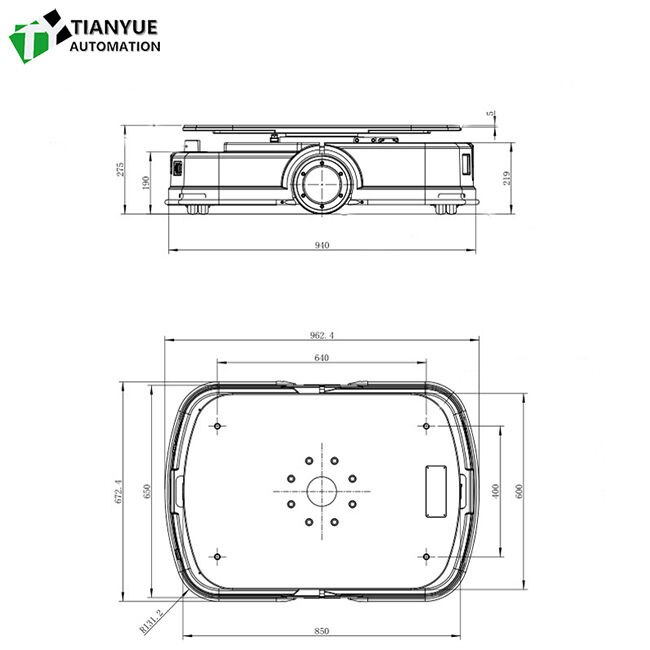 Kendaraan Otomatis Terpandu (AGV) dengan Penentuan Posisi Akurat ±10mm, Beban 1000KG, dan Sistem Rem Elektromagnetik untuk Otomatisasi Gudang