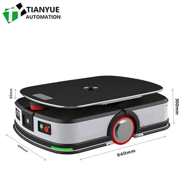 Kendaraan Otomatis Terpandu (AGV) dengan Penentuan Posisi Akurat ±10mm, Beban 1000KG, dan Sistem Rem Elektromagnetik untuk Otomatisasi Gudang