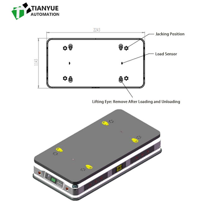 SLAM Navigation AGV Automated Guided Vehicle with 5000KG Load Capacity and Automatic Return To Charge for Industrial Transport