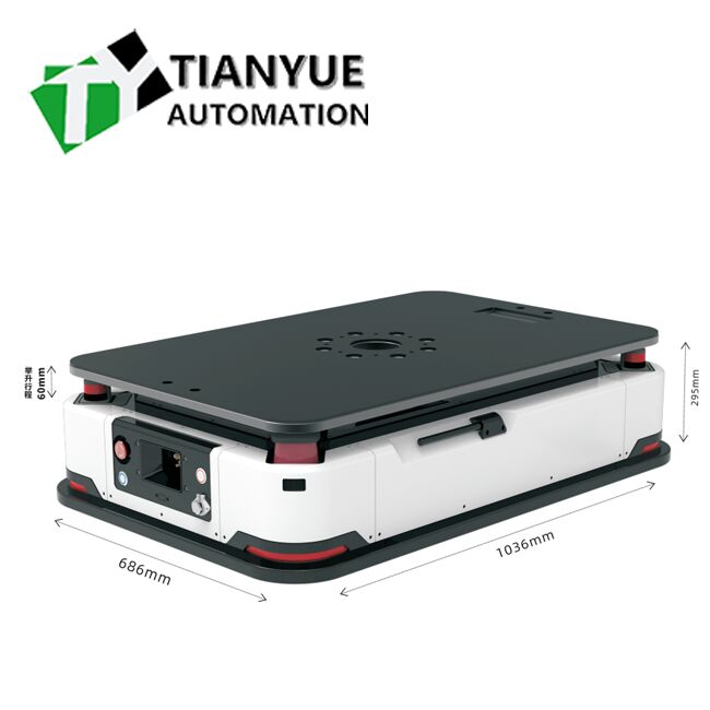 8 Hours Batterylife AGV Automated Guided Vehicle with Differential Drive and 550mm Rotation Radius for Industrial Transport