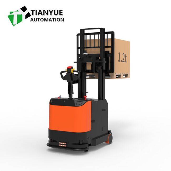 Intelligent Unmanned Forklift Heavy Duty Forklift Truck with 1200KG Load Weight Safety Touch Edge and 48V/100Ah Battery
