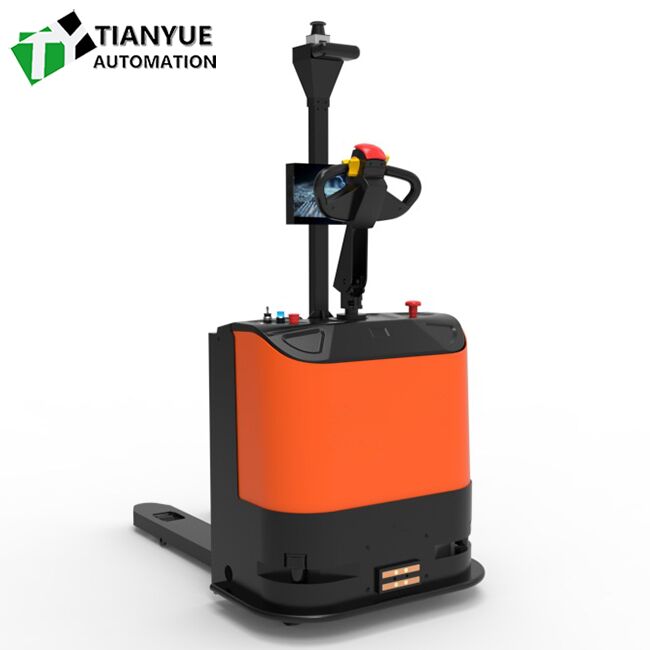 Intelligent Unmanned Forklift Heavy Duty Forklift Truck with Lithium Iron Phosphate Power Supply Laser Sensor Obstacle Detection and Servo Motor Drive