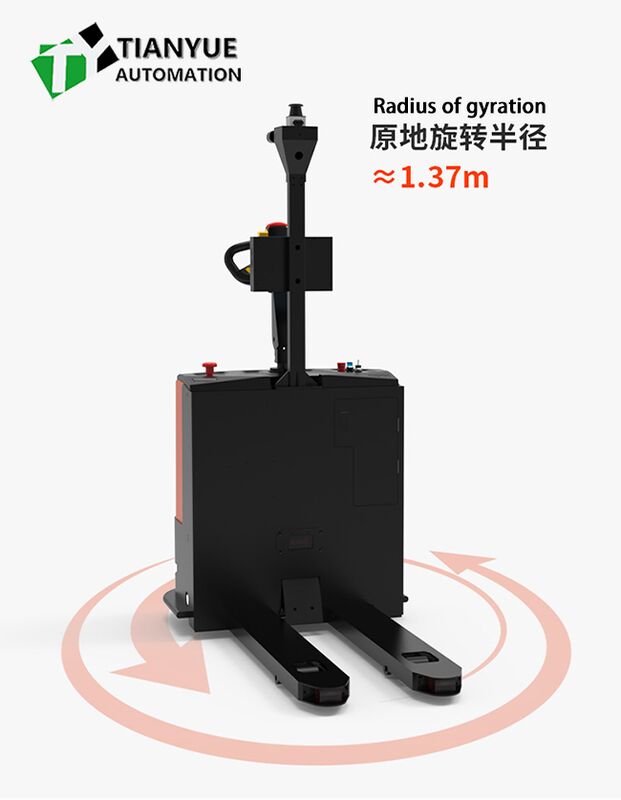 Intelligent Unmanned Forklift Heavy Duty Forklift Truck with Lithium Iron Phosphate Power Supply Laser Sensor Obstacle Detection and Servo Motor Drive