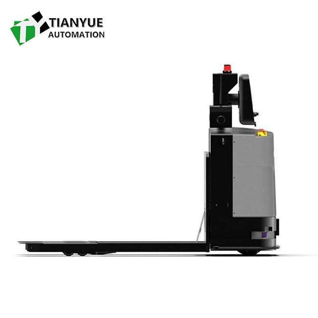 Intelligent Unmanned Forklift with Laser Scanning Safety Protection 1350mm Rotational Radius and 48V/23Ah Battery for Heavy Industrial Use