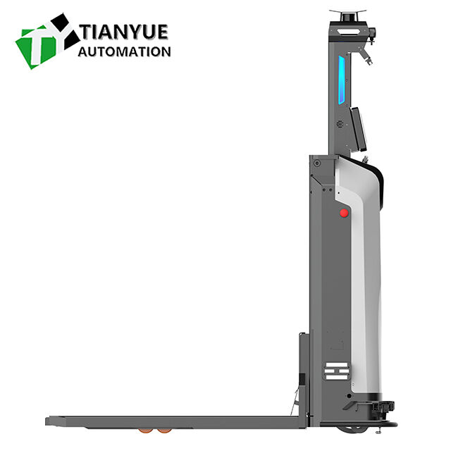 Intelligent Unmanned Forklift with ±10mm/±1° Positioning Accuracy 1.35m/s Driving Speed and 1350mm Rotational Radius Heavy Duty Forklift Truck