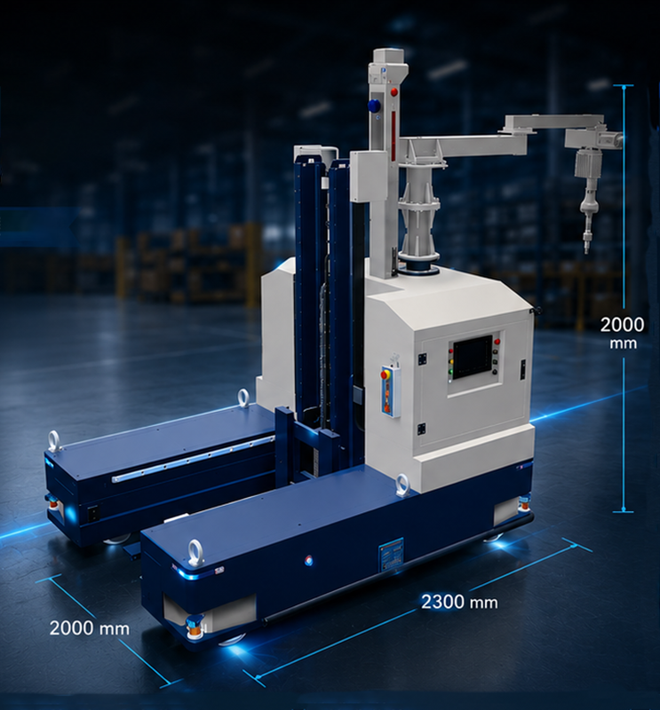 Intelligent Unmanned Forklift with Front Bumper Safety Anti-Collision Edge and LiDAR Vision-based SLAM Navigation for 8~10h Endurance
