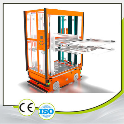 Omnidirectional AGV Semiconductor Panel Dual Platform Lift Telescopic Feeding Docking
